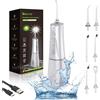 Bezvoi Irrigatore orale senza fili per la pulizia dei denti: indicatore LED 5 modalità doccia dentale con serbatoio dell'acqua da 300 ML e 6 ugelli, IPX7 impermeabile Oral Irrigator Vincitore del test