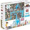 Bopster Puzzle 500 pezzi Londra - Puzzle Adulti con Porta Puzzle - Puzzle Arte e Panorama di Londra - Puzzle Grandi Dimensioni per Adulti e Bambini 8 Bit Pixel Art di bopster 51x36