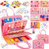 NEMMXUB Giochi Montessori 1 2 3 4 5 Anno,Montessori Busy Board di Feltro Giochi Montessori Didattici, Pannello Sensoriale Bambini Montessori Board Valigetta Montessori Giochi Bambini Regalo Bambina