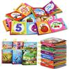 Dr.Rapeti Set di 6 Libri di Stoffa per Bambini, Libro di Stoffa Morbida, Educativi Sensoriale in Tessuto, Libro Tattile per Bambini(Inglese)