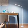 WRMING Lampada da Terra led Dimmerabile, Lampada a Stelo Moderna with Telecomando, 180° Regolabile a Collo di Cigno lampada da Pavimento Per Soggiorno, Camera da Letto, Studio,Bianca