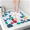 BWBIKE Tappetino da Doccia Quadrato 70 x 70 cm Antiscivolo in PVC Morbido con Fori di Scarico, Verde