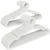 ABHENG Grucce in Plastica 50 Pezzi, Grucce Appendiabiti con Ampie Scanalature ai Lati, Salvaspazio, Robusti e resistenti, Antiscivolo, 41,7 x 0,4 x 21 cm, Bianco, APY0550W