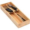 Winter Shore Vassoio Legno di Bambù per la Cucina - Portaposate da Cassetto - Vassoio Porta Posate - Organizer Legno per Cucchiai, Forchette e Coltelli