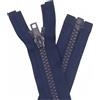 YaHoGa 2 pezzi 100 cm cerniera plastica 5 mm divisibile chiusura lampo per giacche blu scuro