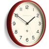 Newgate® Number Three Echo Orologio a parete | Orologio a tondo moderno | 37cm | Rosso | Numeri facili da leggere | Ideale per cucina, soggiorno o ufficio