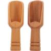 Hemoton, 2 mini palette in legno da cucina, paletta per spezie, cucchiaio da tè, cucchiaino da caffè, misurino, spezie, farina, polvere di latte in polvere, legno, come indicato, 2 Stücke
