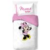 Jay Franco Set copripiumino singolo, 100% cotone, con federa per cuscino da 50 x 70 cm, motivo Disney Minnie