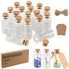 BLIENKREBY 20 Pezzi Vasetti Vetro Piccoli, 10ml bottigliette di vetro piccole, Bottiglie Vetro con Pendenti Etichette, Bomboniere Matrimonio per Regalo Feste Decorazione Matrimoni