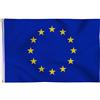 GUSTO Bandiera Europa Unione Europea 90x150 cm con Occhielli in Ottone Tessuto Resistente allo Sbandieramento e Intemperie