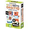 HEADU - Flashcards Buonanotte Orsetto, Sviluppa l'Autonomia e l'Affettività, Un Gioco Educativo per Bambini dai 1 ai 3 anni, Made in Italy
