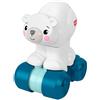 Fisher-Price Mattel Fisher-Price - Orso Polare Gattoniamo Insieme, veicolo attività che rotola in avanti e con dettagli sensoriali, suoni e ticchettii, giocattolo per bambini, 9+ mesi, JDL63