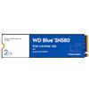 WD Blue SN580, 2 TB, M.2 2280, fino a 4150 MB/s, Include Acronis True Image per Western Digital, clonazione e migrazione del disco, backup completo e ripristino rapido, protezione da ransomware