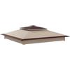 AND HOME Telo Gazebo 3.25 x 3.25 IMPERMEABILE, con AIRVENT, MISURA UNIVERSALE, Tettuccio Di Ricambio, Pieghevole, 180 g/㎡, Anti-UV, PL, Beige