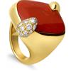 POMELLATO Anello collezione ritratto in oro con diaspro e diamanti