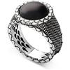 ALFIERI & ST. JOHN 925 Anello in argento e onice nero