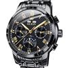 OLEVS Orologi automatici da uomo in oro, meccanici, da business, di lusso, da cerimonia, in acciaio inossidabile, con fase lunare, impermeabili, luminosi, con calendario, per uomini