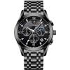 RORIOS Orologio Uomo Orologio Multifunzione al Quarzo con Cinturino in Pelle Cronografo Orologio da Polso Impermeabile Orologio per Uomo