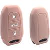 Generic Nordecco - Custodia in silicone per chiave auto Opel Corsa F Astra L VI 70 piastra Corsa Jeep Avenger 3 pulsanti telecomando senza chiave (oro rosa)