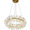 SWEMOPP Moderno Lampadario Di Cristallo LED Lampadari Rotondi In Oro Per Tavolo Da Pranzo Isola Della Cucina Lampada A Sospensione A Soffitto Grande Lampadario Di Cristallo Plafoniera A LED Per Soggio