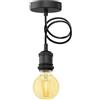 ledscom.de Lampada a sospensione vintage RETRA, nero + lampada LED oro max. 818lm, dimmerabile in 3 fasi, bianco extra caldo