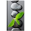 Quadri L&C ITALIA Zen Pietre Nere 2 - Quadro Moderno per Bagno 45 x 90 Stampa su Tela Canvas Sassi Natura per Camera da Letto Centro Estetico Ufficio