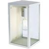 maolo Applique da Parete Atrium E27 in Alluminio e Vetro Stile Rustico IP44 per Esterni Sale Soggiorno Cucina Camera (Bianco)