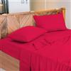 NARCISO - Lenzuola Una Piazza e Mezza 100% Cotone Made in Italy, Completo Letto Composto da 1 Lenzuolo sotto con Angoli 130x200, 1 Lenzuolo sopra 190x290, 1 Federa Cuscino 50x80cm (Bordeaux)