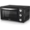 HAEGER Forno a terra 35 l DUCASSE da tavolo Convenzione nera con luce temporanea 60 minuti. Porta con vetro doppio fino a 230° Antiaderente
