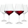 WUITOKI Calici vino rosso, set da 4, 60cl, lavabili in lavastoviglie, cristallino, resistente, bicchieri da vino, tulipano