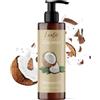 QKnatur - Olio per massaggi alla noce di Cocco - 200ml - per massaggi esotici rilassanti e rivitalizzanti. Ideale per le coppie - Idratante e nutriente