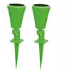Metronic 477076, 2 Speaker Altoparlanti Stereo Bluetooth Picchetto da Giardino, Inclinabili, Verde