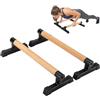 Bounabay Parallettes Bars, Bounabay - Set di maniglie per flessioni, per palestra e casa, parallele, per stazione di allenamento con peso corporeo, calisthenics (nero, M)