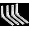 ZiYuya 4 Staffe per Mensole, Supporto per Mensola, Staffe a Muro per Mensole, Staffe a Staffe mensola, Staffa a L per Mensola angolo retto, Staffa Mensola per Capannone, Libreria bianco 6 Inch