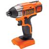 BLACK+DECKER 18V Avvitatore ad impulsi a batteria, potente coppia di 155Nm per avvitamenti gravosi, compatto e leggero, senza batteria e caricabatterie, BDCIM18N-XJ