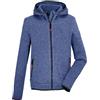 killtec Bambini e ragazzi Giacca in pile lavorata a maglia con cappuccio KOS 176 BYS KNTFLC JCKT, oliv, 140, 43037-000