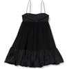 Pinko Moscato Abito Taffeta con Georgette Vestito da Sera, Z99_Nero Limousine, 46 Donna
