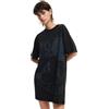 Desigual Abito da Donna a Maniche Corte NAN, Nero
