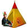 Happy Sun 705500651 Tenda Indiani gioco Basic per bambini, 100x100x135cm, pieghevole. Ideale come regalo bimbo. Colore giallo, unica
