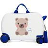 ROLL ROAD Happy Pets Valigia per bambini, bianco, 45 x 31 x 20 cm, rigida, 1,8 kg, chiusura a combinazione laterale, ABS, 1,8 kg, 27,9 l, bagaglio a mano, bianco, Taglia unica, Valigia per bambini