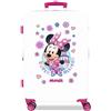 Disney Joumma Disney Minnie Super Helpers Valigia media bianca 46 x 65 x 23 cm Rigido 3 kg Chiusura a combinazione laterale ABS 3 kg 56LExtensible, bianco, Taglia unica, Valigia media