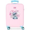 Disney Joumma Heart Stitch Valigia da cabina rosa 38x55x20 cm Rigida 2 kg Lucchetto a combinazione laterale ABS 2 kg 35L Bagaglio a mano