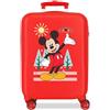 Disney Joumma Disney Mickey & Minnie Valigia da cabina rossa 33 x 50 x 20 cm Rigido 2 kg Chiusura a combinazione laterale ABS 2 kg 33 L Bagaglio a mano, rosso, Taglia unica, Valigia cabina