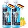 GlobaClean, detergente per testine di rasatura, 2 flaconi da 1 l, adatto per la ricarica di Braun Clean & Renew Synchro Activator & Pulsonic Series 3/5/7/9