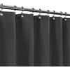 Barossa Design Tenda da doccia in rilievo per hotel di lusso spa, in tessuto resistente, 230 g/m², non soffia, impermeabile, lavabile in lavatrice, 180,3 x 182,9 cm, colore: grigio grafite
