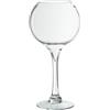 DRW Vaso da tavolo in vetro con piede in trasparente 14,5 x 14,5 x 30 cm