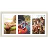 Americanflat Portafoto da Parete Multiplo da 20x40 cm, Color Legno Chiaro - Per 3 Foto da 13x18 cm - Porta Foto Multiple da Parete con Vetro Infrangibile, Cavalletto e Accessori per Appenderlo
