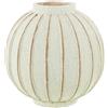 DRW Vaso da tavolo in ceramica con striature bianche 25x25x26cm