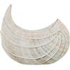 DRW Vaso da tavolo in ceramica decorato in bianco e oro 36x11x31cm