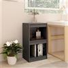 PABURNI Mobile per libri Scaffale da ufficio in legno, libreria, divisore, scaffale di stoccaggio, separatore di ambienti, decorazione interna, design elegante e classico, grigio, 40 x 30 x 71,5 cm